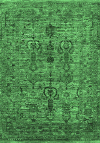 Oriental Emerald Green Industrial Rug, urb2427emgrn