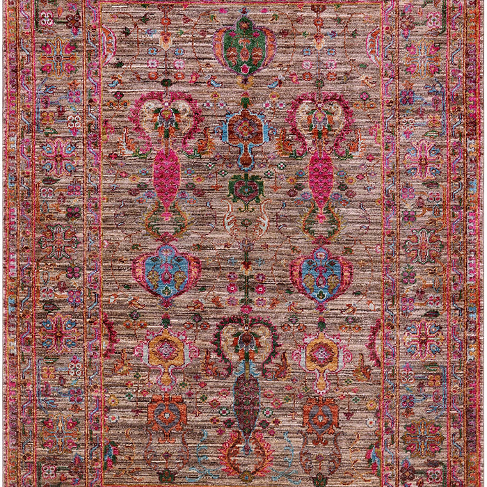 Mid-Century Modern Light Copper Gold Oriental Rug, urb2427