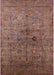 Mid-Century Modern Orange Salmon Pink Oriental Rug, urb2428