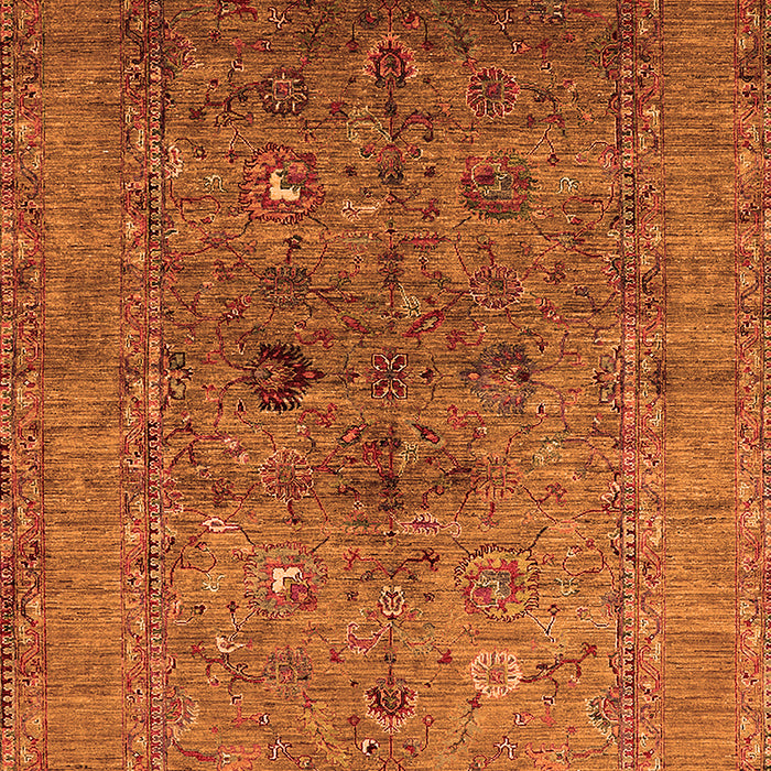 Machine Washable Oriental Orange Industrial Area Rugs, wshurb2428org