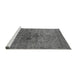 Sideview of Machine Washable Oriental Gray Industrial Rug, wshurb2428gry