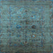 Square Oriental Light Blue Industrial Rug, urb2428lblu