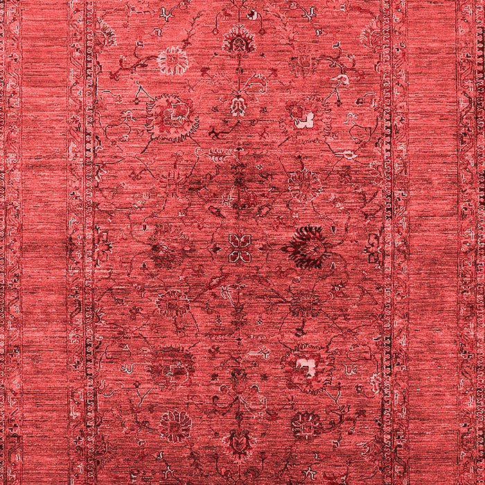 Machine Washable Oriental Red Industrial Rug, wshurb2428red
