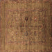 Square Oriental Brown Industrial Rug, urb2428brn