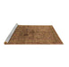 Sideview of Machine Washable Oriental Brown Industrial Rug, wshurb2428brn