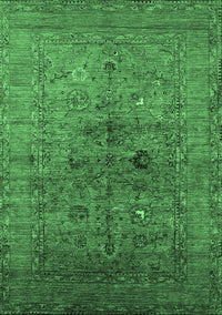 Oriental Emerald Green Industrial Rug, urb2428emgrn