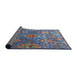 Sideview of Mid-Century Modern Koi Blue Oriental Rug, urb2429