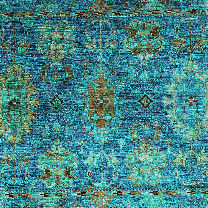 Machine Washable Oriental Turquoise Industrial Area Rugs, wshurb2429turq