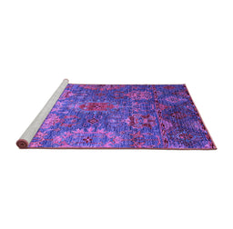 Sideview of Machine Washable Oriental Purple Industrial Area Rugs, wshurb2429pur