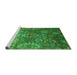 Sideview of Machine Washable Oriental Green Industrial Area Rugs, wshurb2429grn