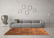 Machine Washable Oriental Orange Industrial Area Rugs in a Living Room, wshurb2429org