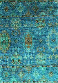 Oriental Turquoise Industrial Rug, urb2429turq