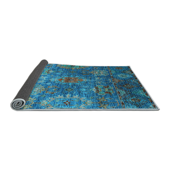 Sideview of Oriental Light Blue Industrial Rug, urb2429lblu