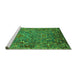 Sideview of Machine Washable Oriental Green Industrial Area Rugs, wshurb2430grn