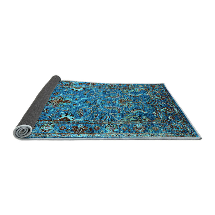 Sideview of Oriental Light Blue Industrial Rug, urb2430lblu