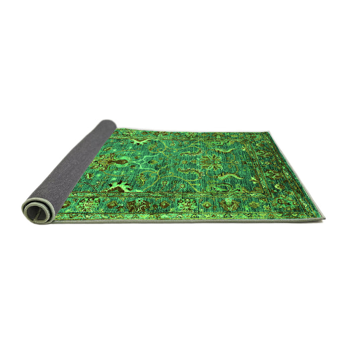 Sideview of Oriental Green Industrial Rug, urb2430grn