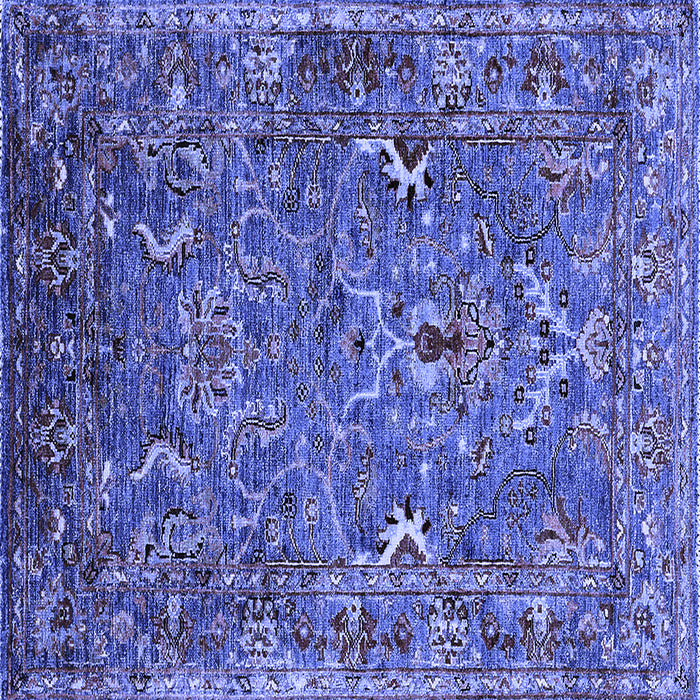 Square Oriental Blue Industrial Rug, urb2430blu