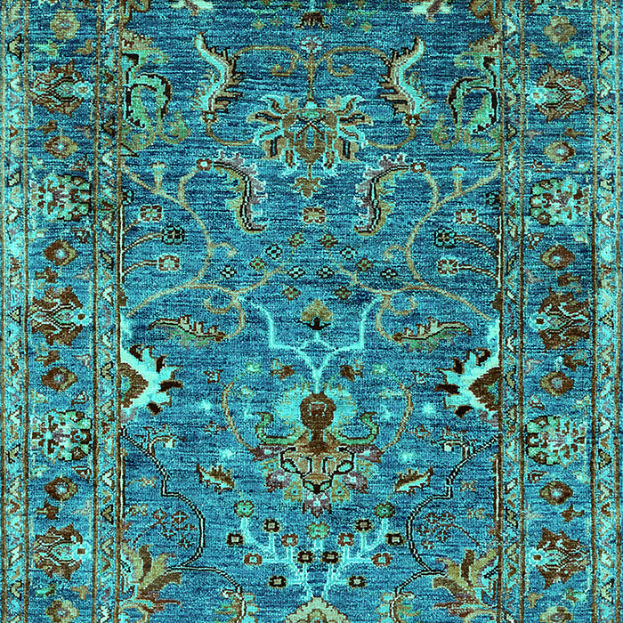Oriental Turquoise Industrial Rug, urb2430turq