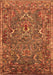 Machine Washable Oriental Orange Industrial Area Rugs, wshurb2430org