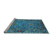 Sideview of Machine Washable Oriental Light Blue Industrial Rug, wshurb2430lblu