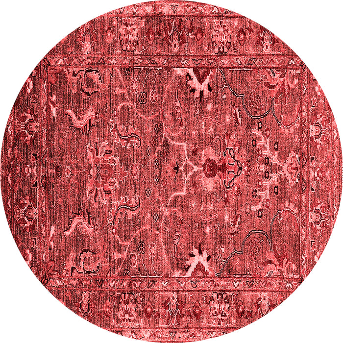 Machine Washable Oriental Red Industrial Rug, wshurb2430red