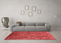 Machine Washable Oriental Red Industrial Rug, wshurb2430red