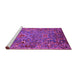 Sideview of Machine Washable Oriental Pink Industrial Rug, wshurb2430pnk