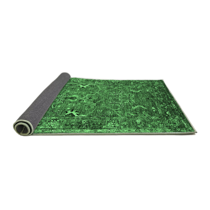 Sideview of Oriental Emerald Green Industrial Rug, urb2430emgrn