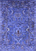 Machine Washable Oriental Blue Industrial Rug, wshurb2430blu