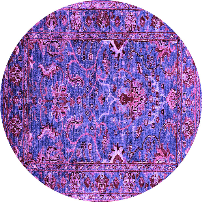Round Oriental Purple Industrial Rug, urb2430pur
