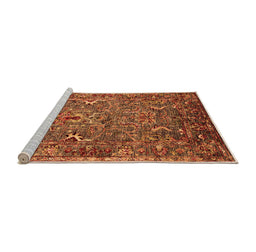 Sideview of Machine Washable Oriental Orange Industrial Area Rugs, wshurb2430org