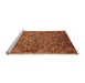 Sideview of Machine Washable Oriental Orange Industrial Area Rugs, wshurb2430org