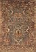 Machine Washable Oriental Brown Industrial Rug, wshurb2430brn