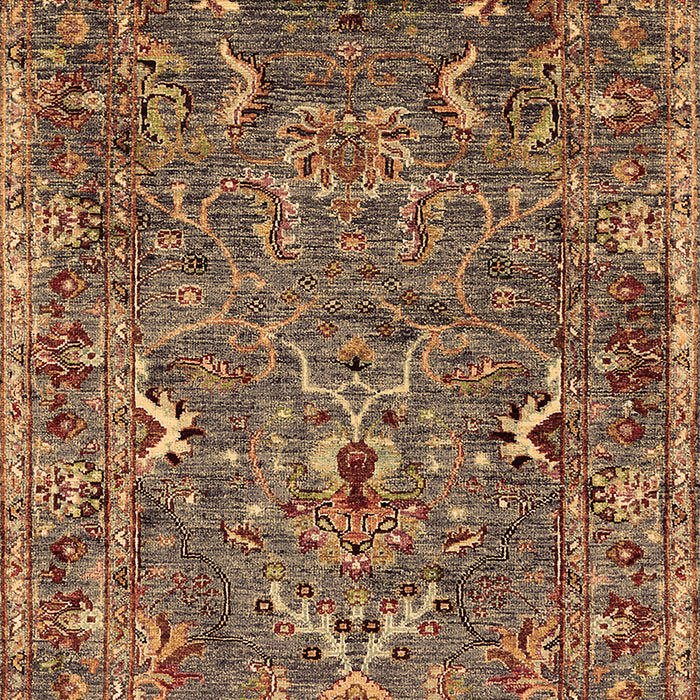 Machine Washable Oriental Brown Industrial Rug, wshurb2430brn
