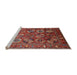 Sideview of Machine Washable Industrial Modern Tomato Red Rug, wshurb2431