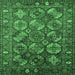 Square Oriental Emerald Green Industrial Rug, urb2431emgrn