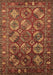 Machine Washable Oriental Brown Industrial Rug, wshurb2431brn