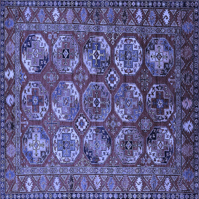 Square Oriental Blue Industrial Rug, urb2431blu
