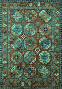 Oriental Turquoise Industrial Rug, urb2431turq