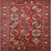 Square Mid-Century Modern Red Oriental Rug, urb2431