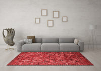 Machine Washable Oriental Red Industrial Rug, wshurb2431red