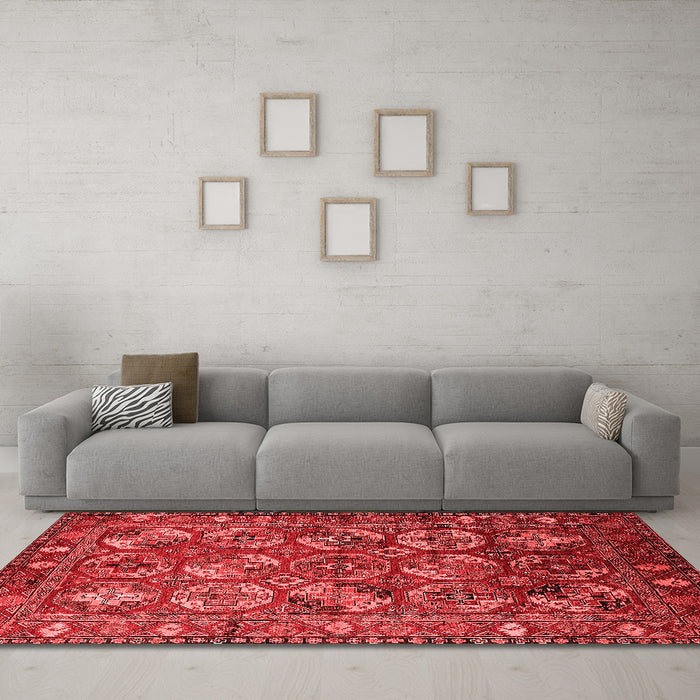 Industrial Red Washable Rugs