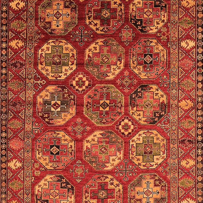Machine Washable Oriental Orange Industrial Area Rugs, wshurb2431org