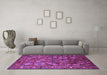 Machine Washable Oriental Purple Industrial Area Rugs in a Living Room, wshurb2431pur