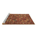 Sideview of Machine Washable Oriental Brown Industrial Rug, wshurb2431brn