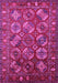 Machine Washable Oriental Pink Industrial Rug, wshurb2431pnk