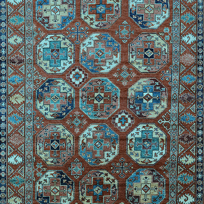 Machine Washable Oriental Light Blue Industrial Rug, wshurb2431lblu