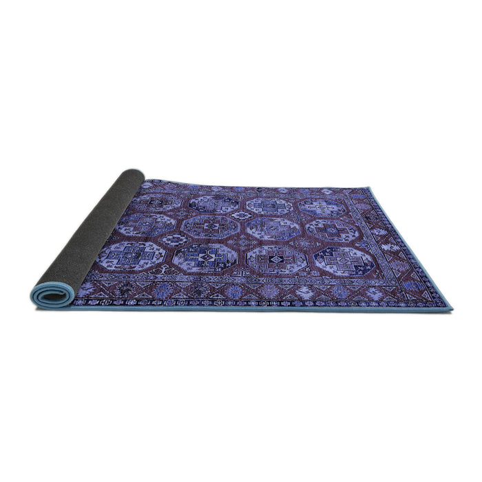 Sideview of Oriental Blue Industrial Rug, urb2431blu