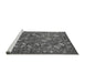 Sideview of Machine Washable Oriental Gray Industrial Rug, wshurb2431gry