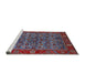 Sideview of Machine Washable Industrial Modern Light Purple Blue Rug, wshurb2432